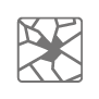 An icon of broken glass.  